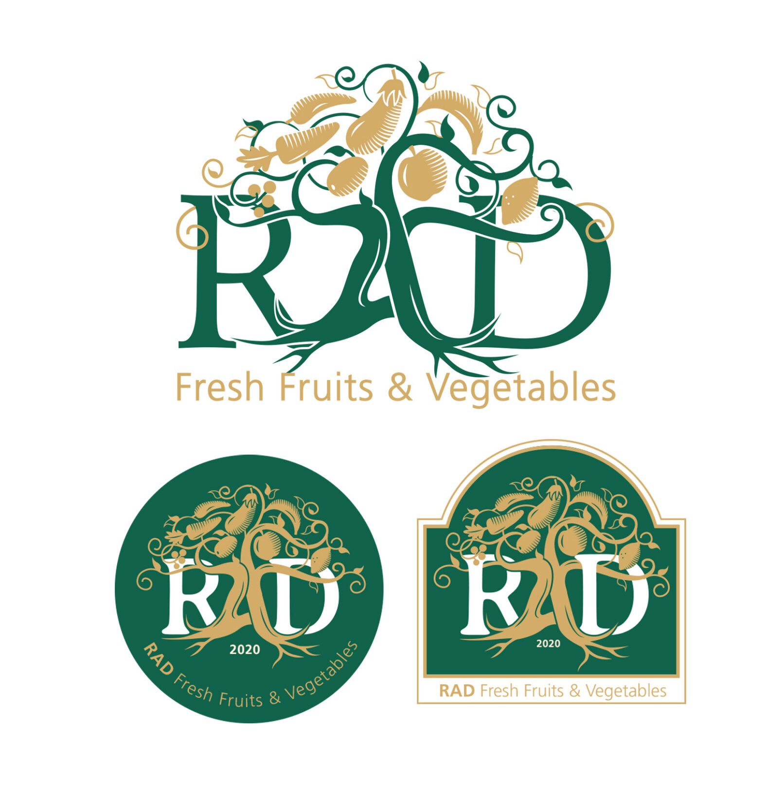 RAD Fresh Fruits Logo Design 5