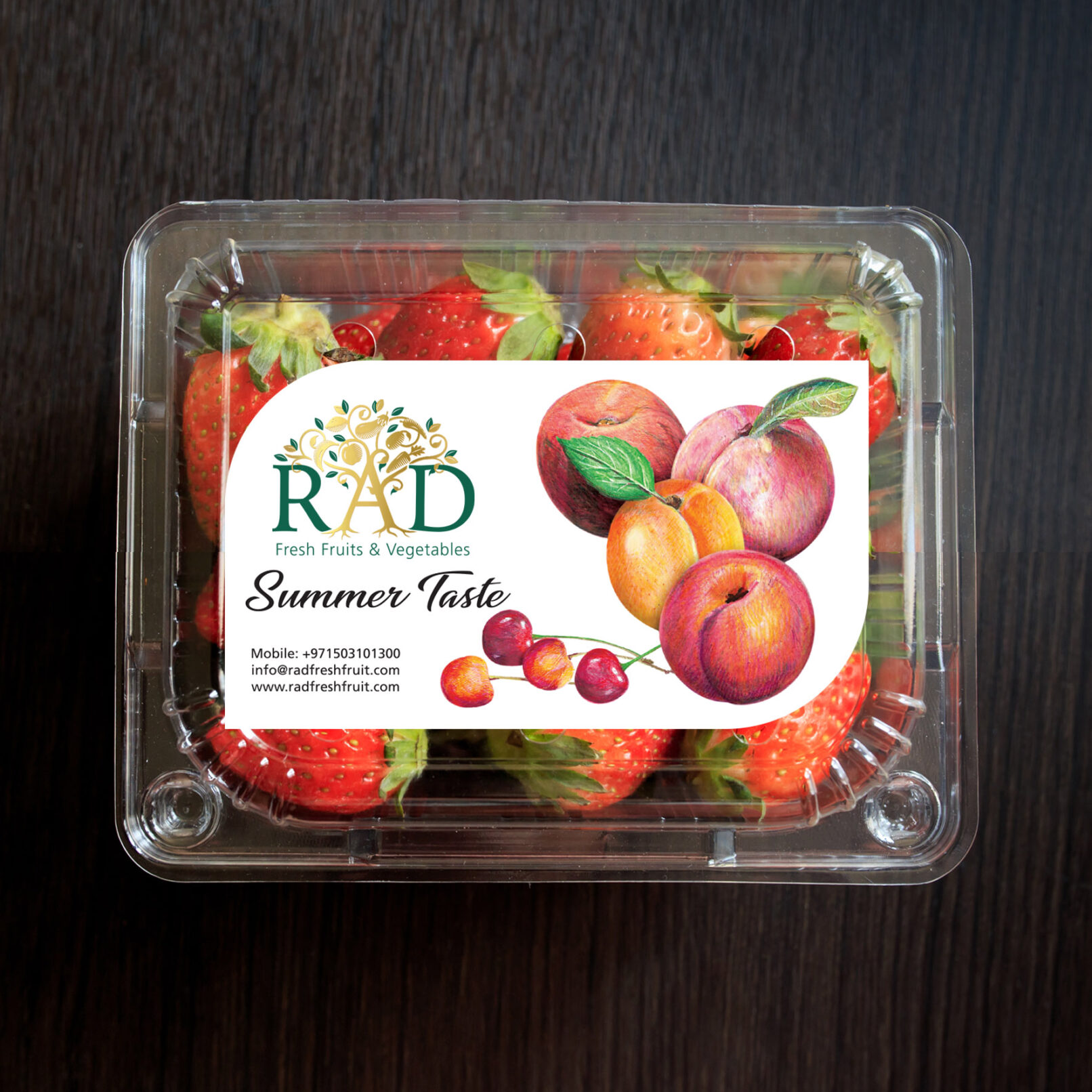 Rad Fresh Fruits Label Design 1