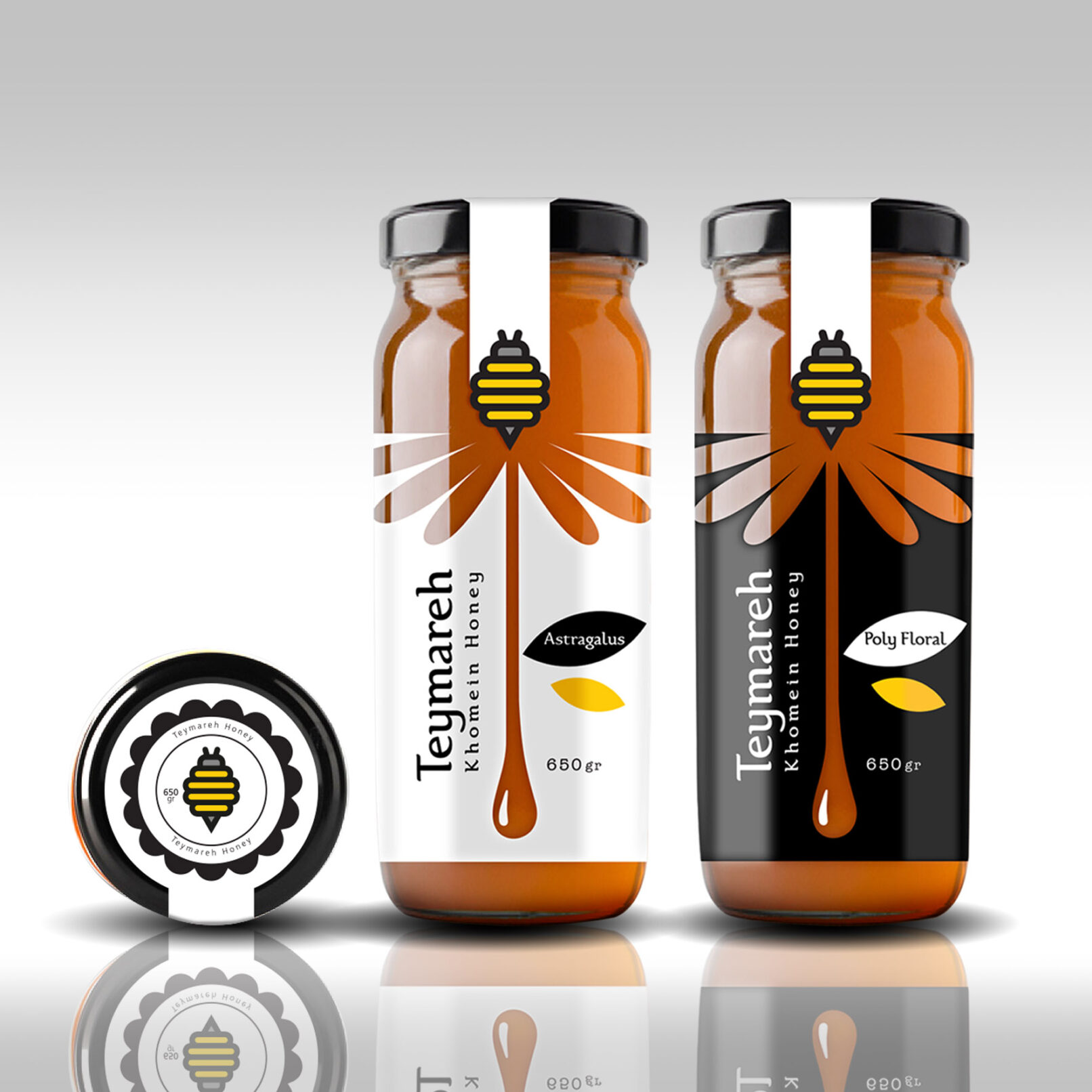 Teymareh Honey Label Design 01