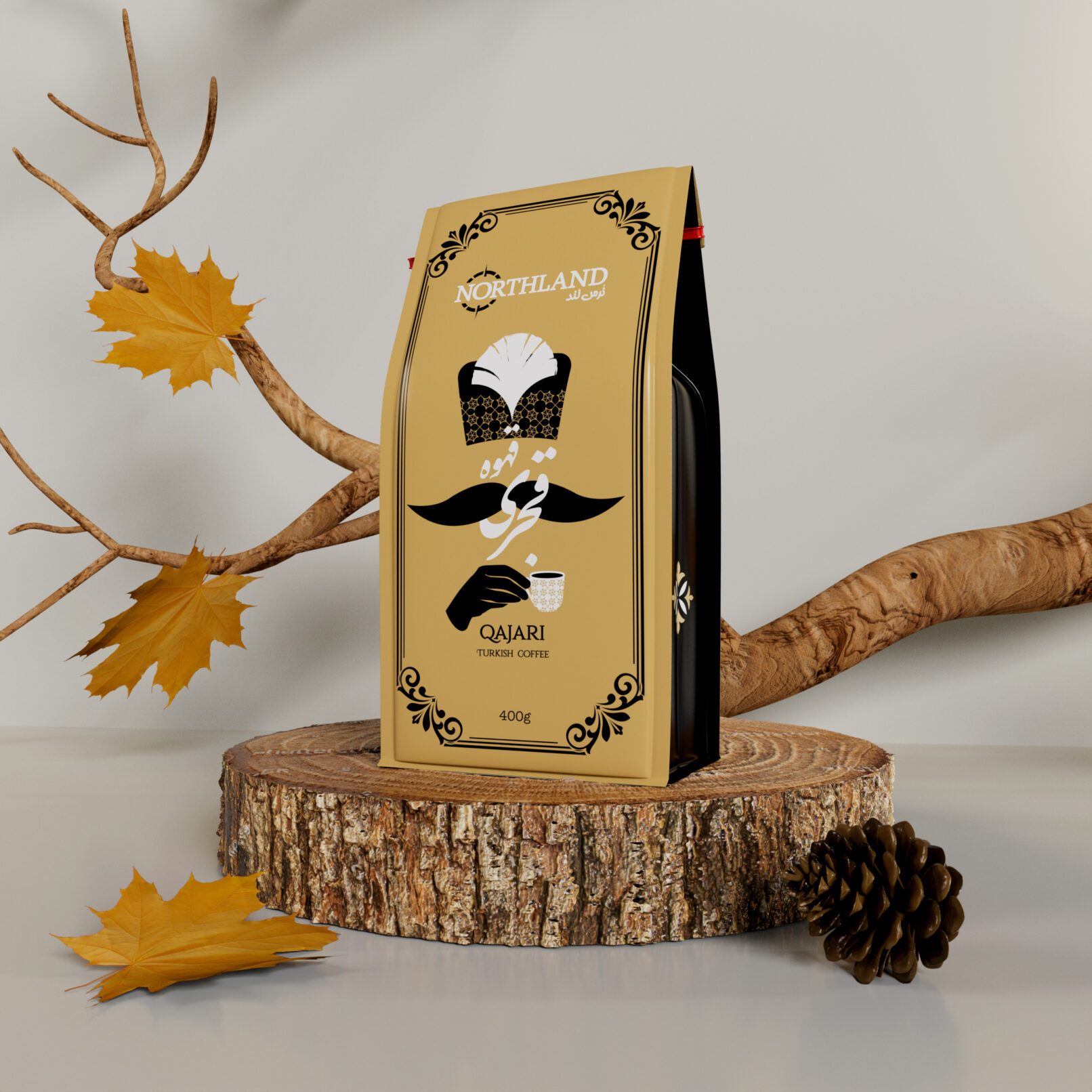 Northland Coffee packaging Qajari